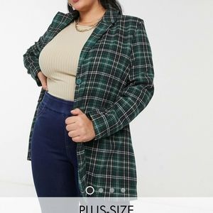 Heartbreak Plus Plaid Blazer